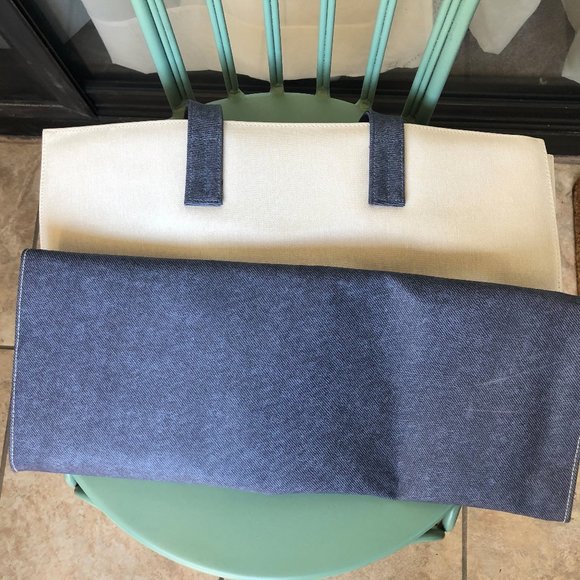 Vintage Estee Lauder Beach Tote Bag & ID Case NWOT - Picture 7 of 9